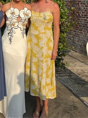 Rebecca Taylor Floral Print Slip Dress - light Yellow